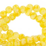 Glasperlen meliert 6mm Freesia yellow
